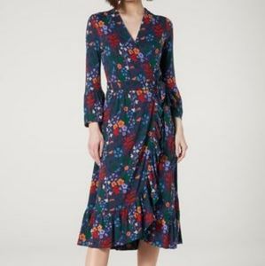 L.K. Bennett Vika floral wrap dress